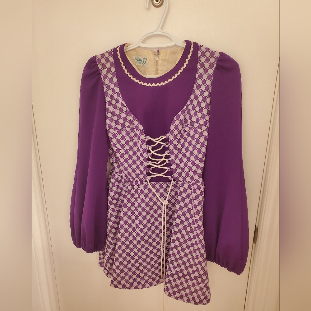 Nancy G. Vintage purple mini dress